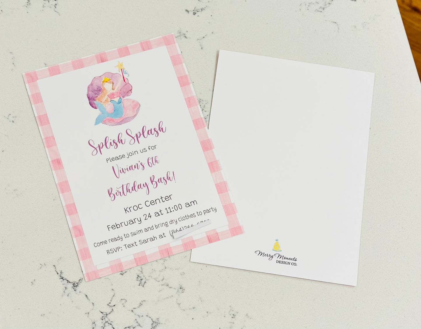 Birthday Invitations, Mermaid