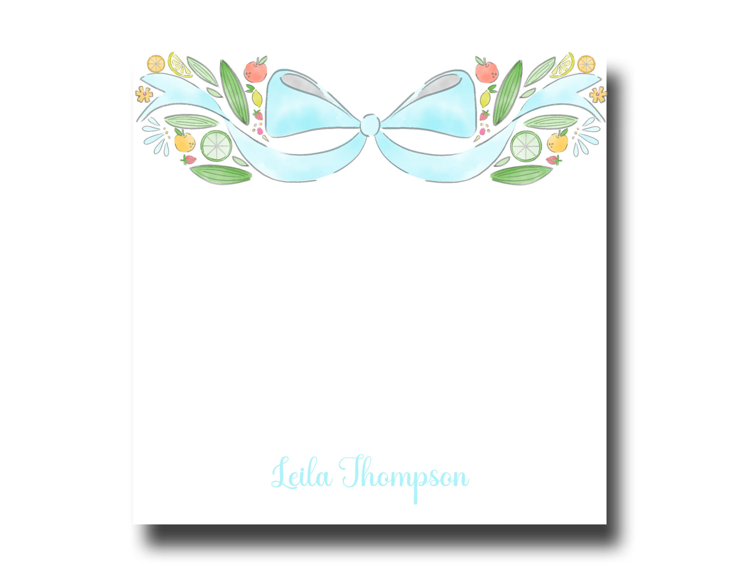 Personalized Notepad - Fruit Bow