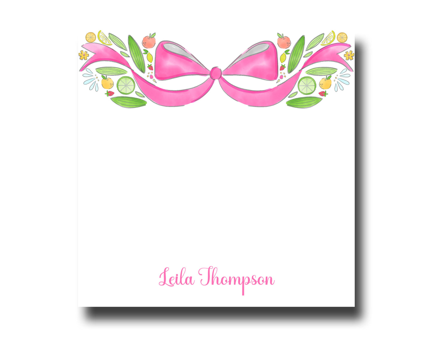 Personalized Notepad - Fruit Bow