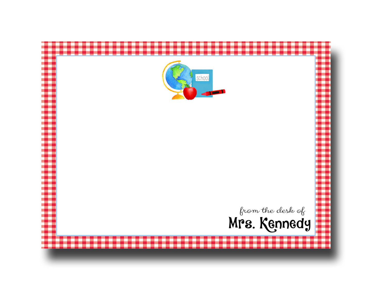 Personalized Teacher Note Cards