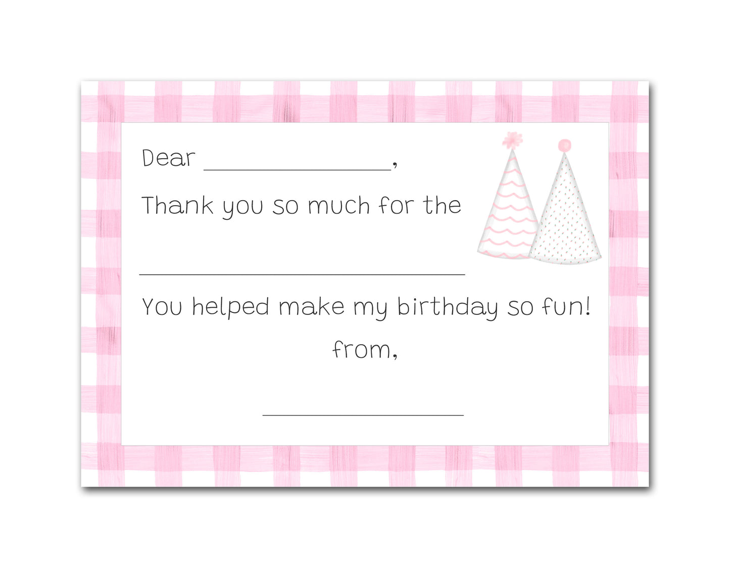 Thank You Notes, Party hats