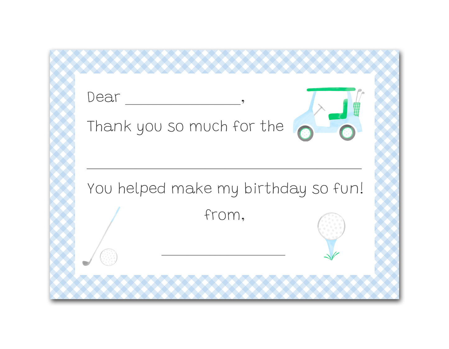 Thank You Notes, Golf