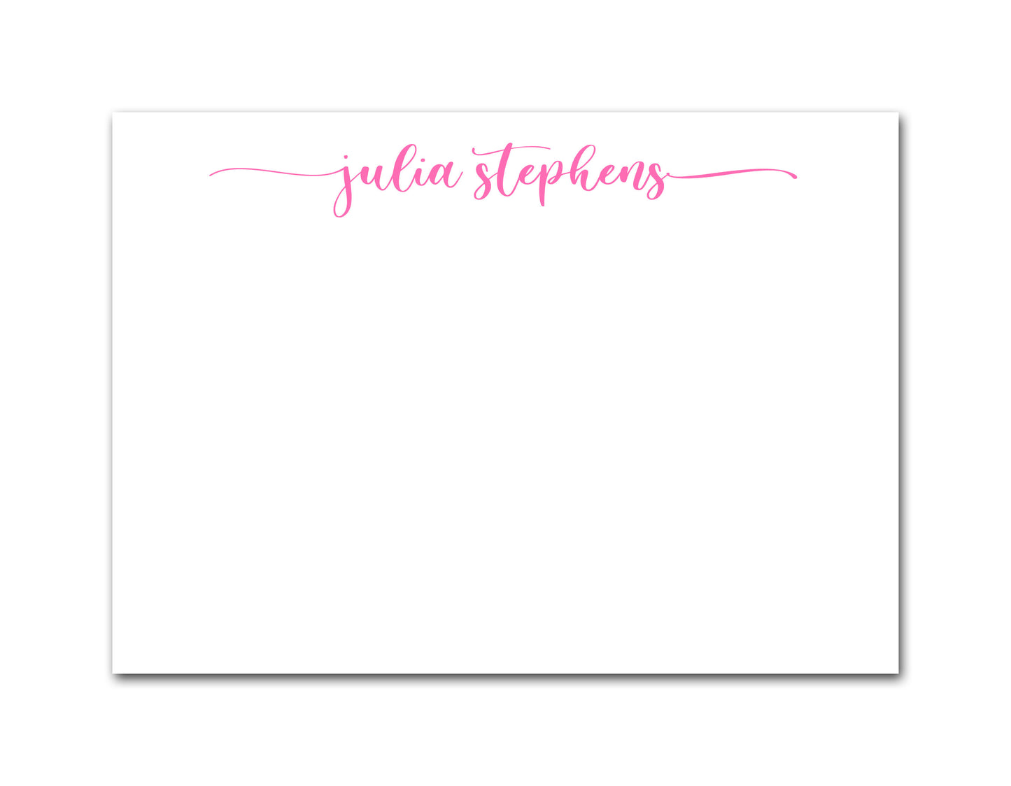 Personalized Note Cards - Pink Script