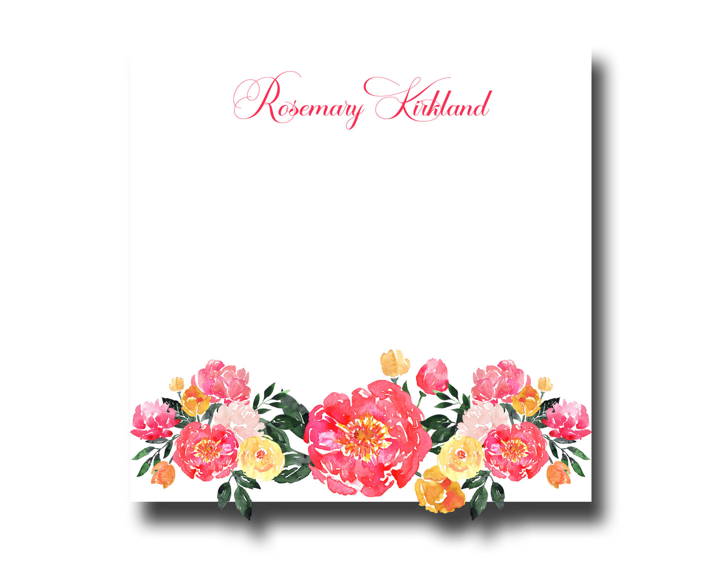 Personalized Notepad - Floral