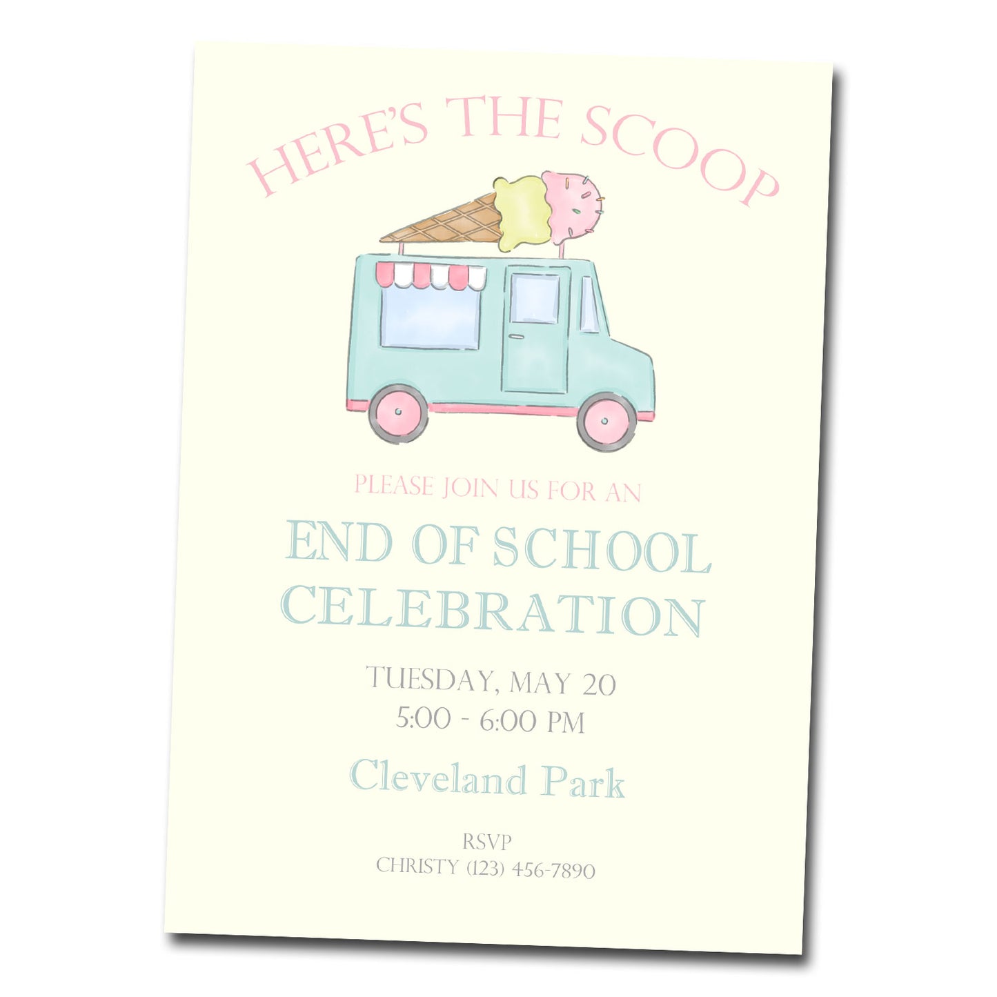 End of School Celebration Invitation