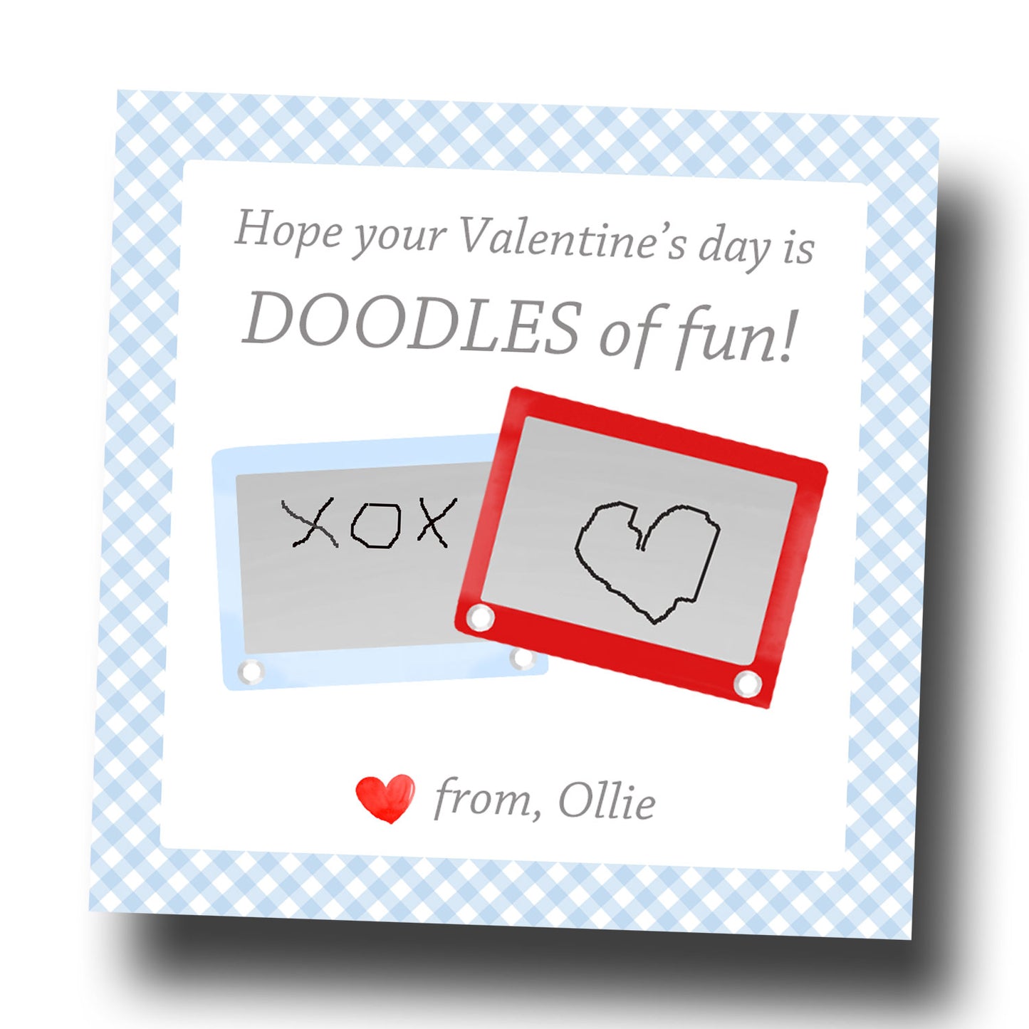 Valentine Tags & Stickers - Doodles