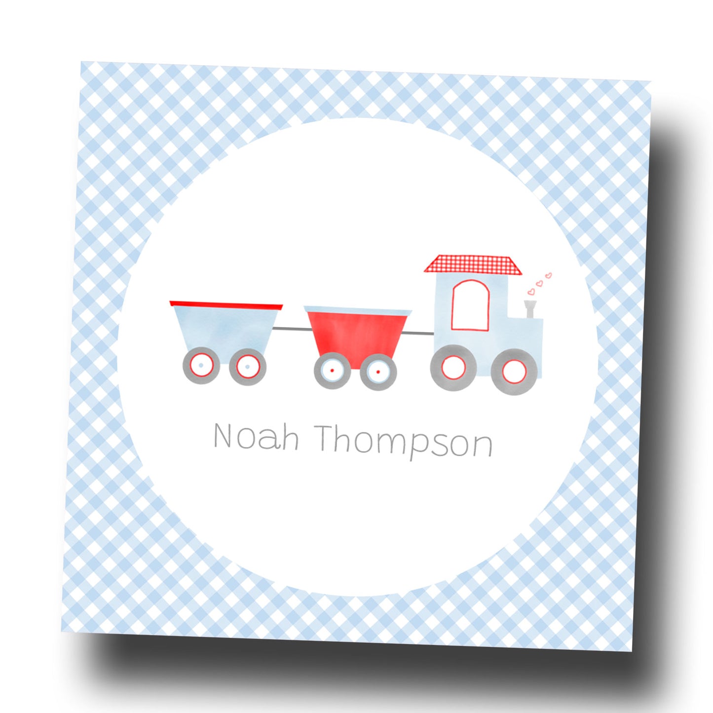 Personalized Enclosure Cards - Train