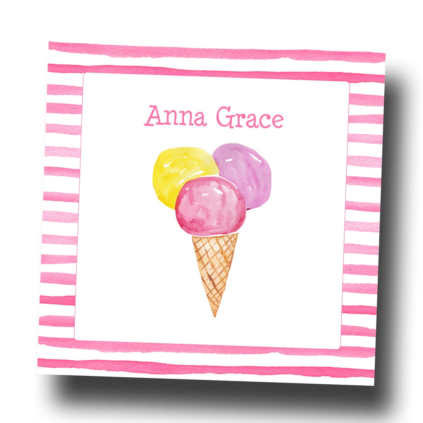Personalized Enclosure Cards - Ice Cream