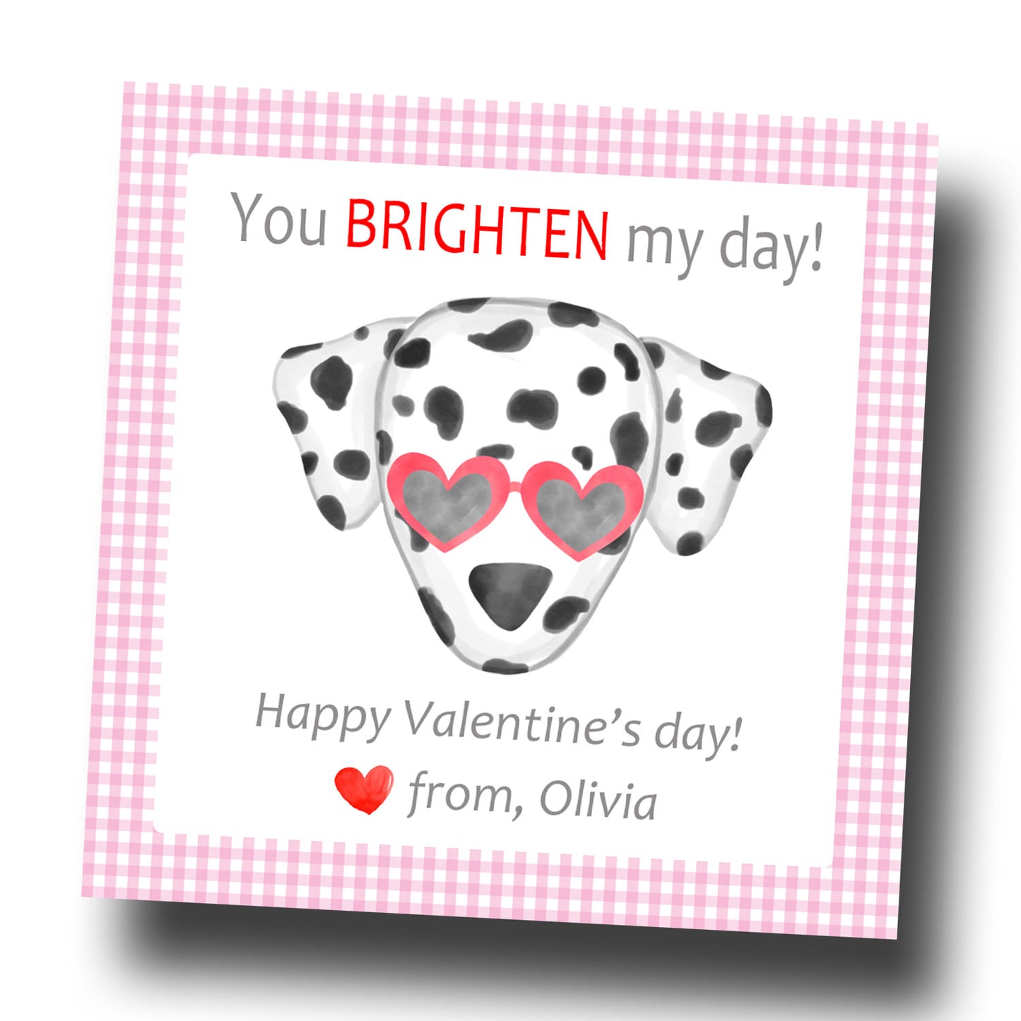Valentine Tags & Stickers - Brighten my day
