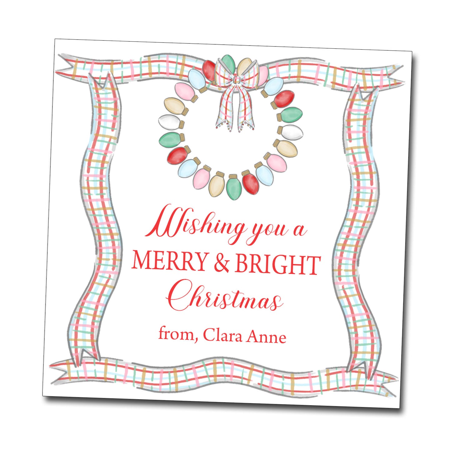 Gift Tags & Stickers - Light Wreath
