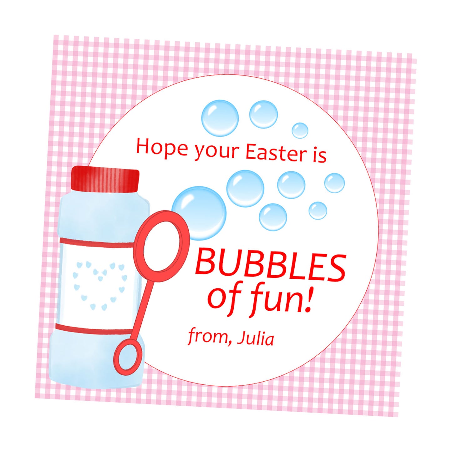 Easter Tags & Stickers - Bubbles