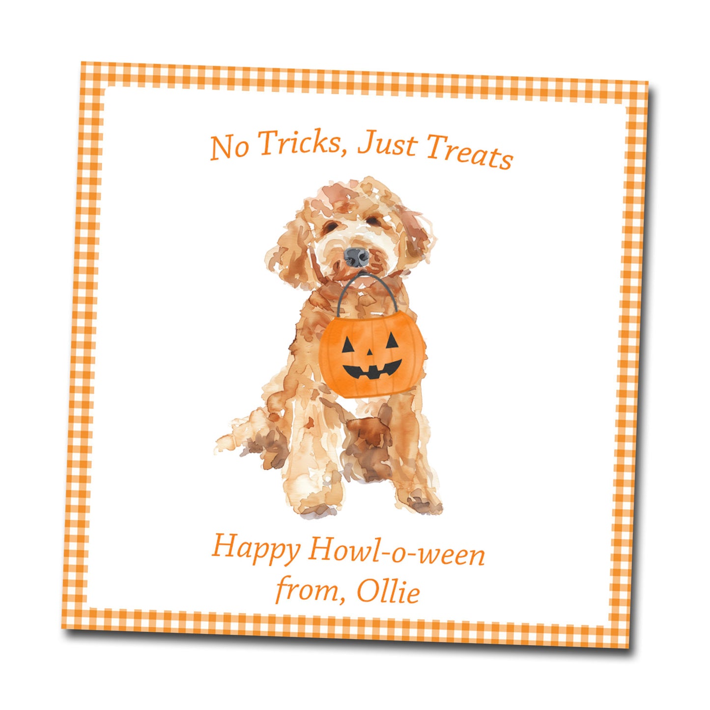 Halloween Gift Tags & Stickers - Goldendoodle