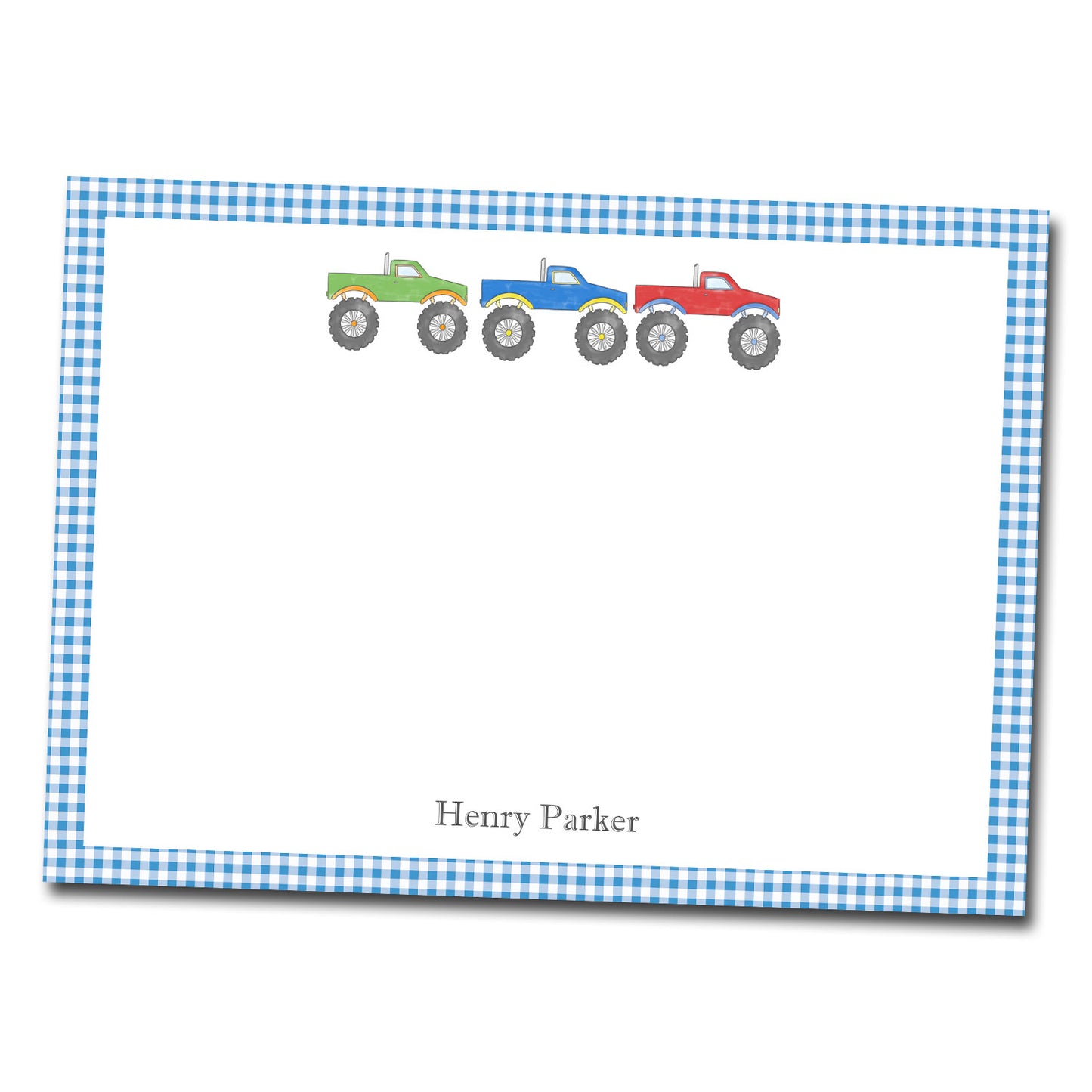 Personalized Note Cards - Monster Truck