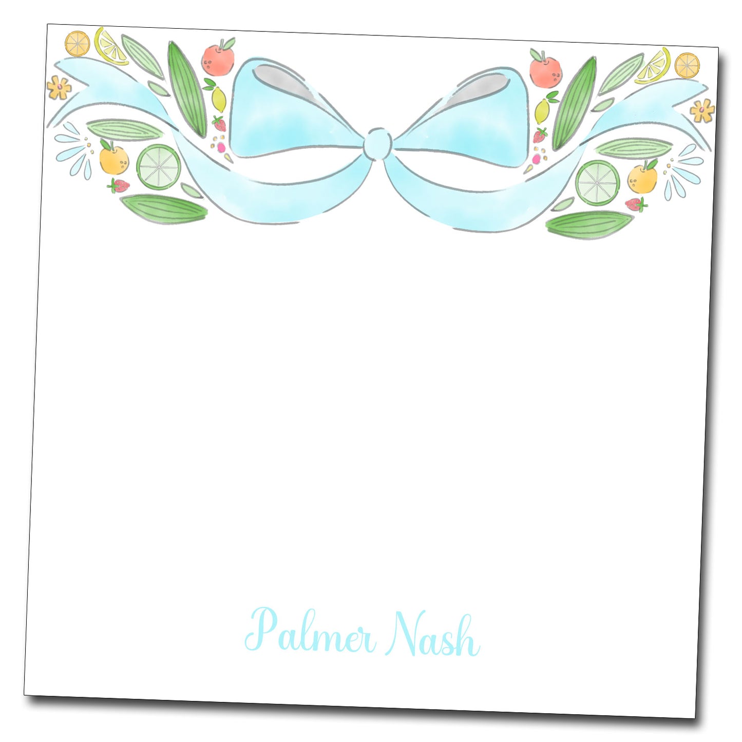 Personalized Notepad - Fruit Bow