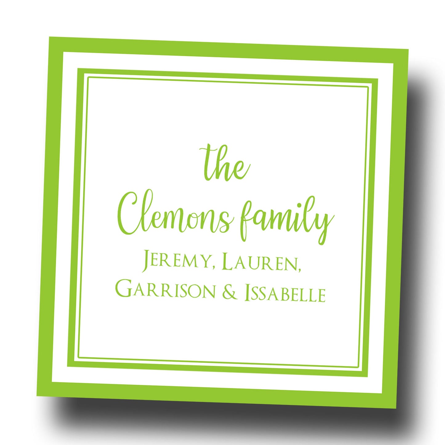 Personalized Enclosure Cards - Family