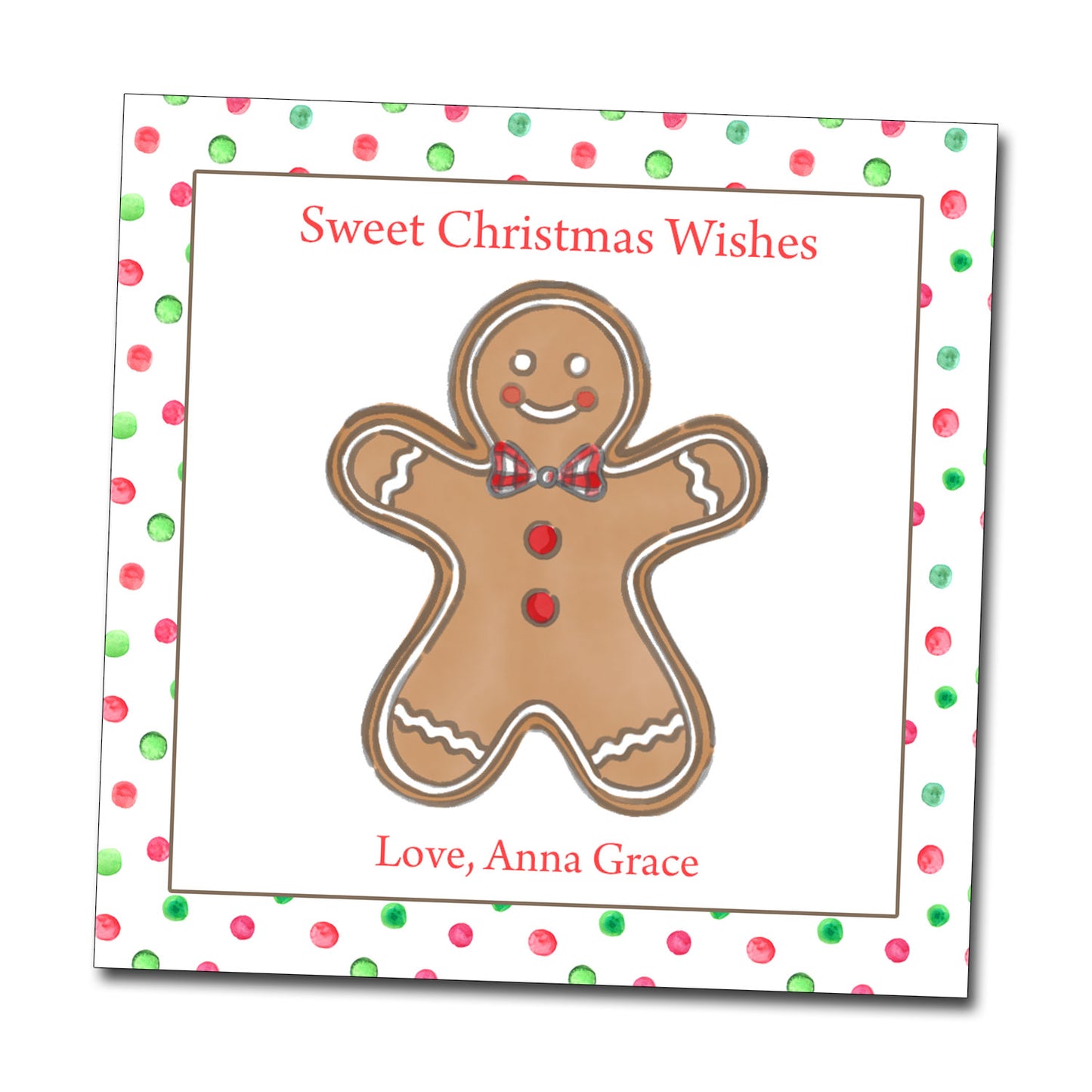 Gift Tags & Stickers - Gingerbread Man