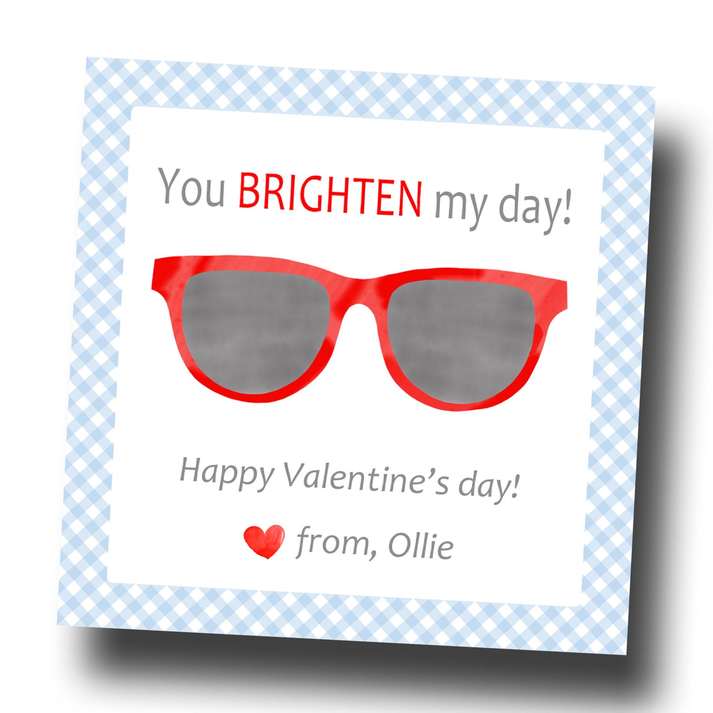 Valentine Tags & Stickers - Brighten my day