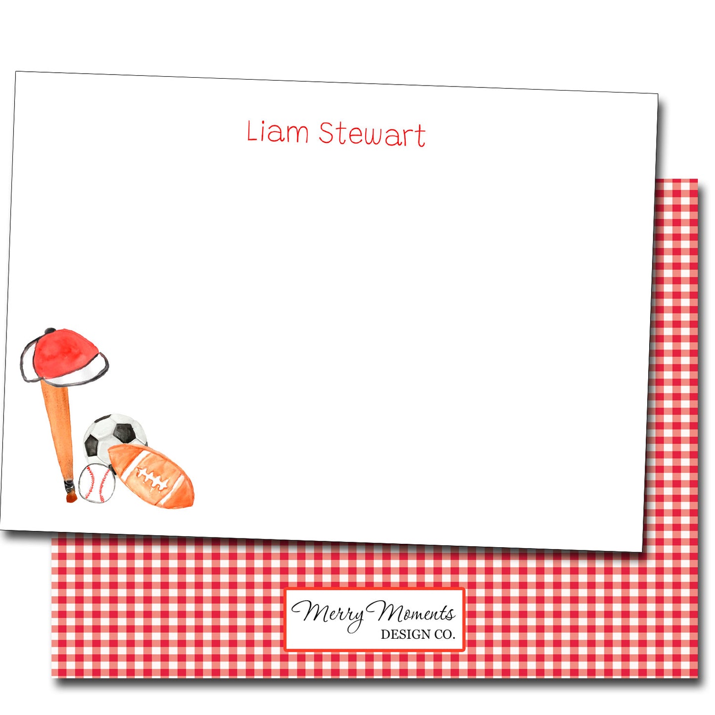 Personalized Note Cards - Sports