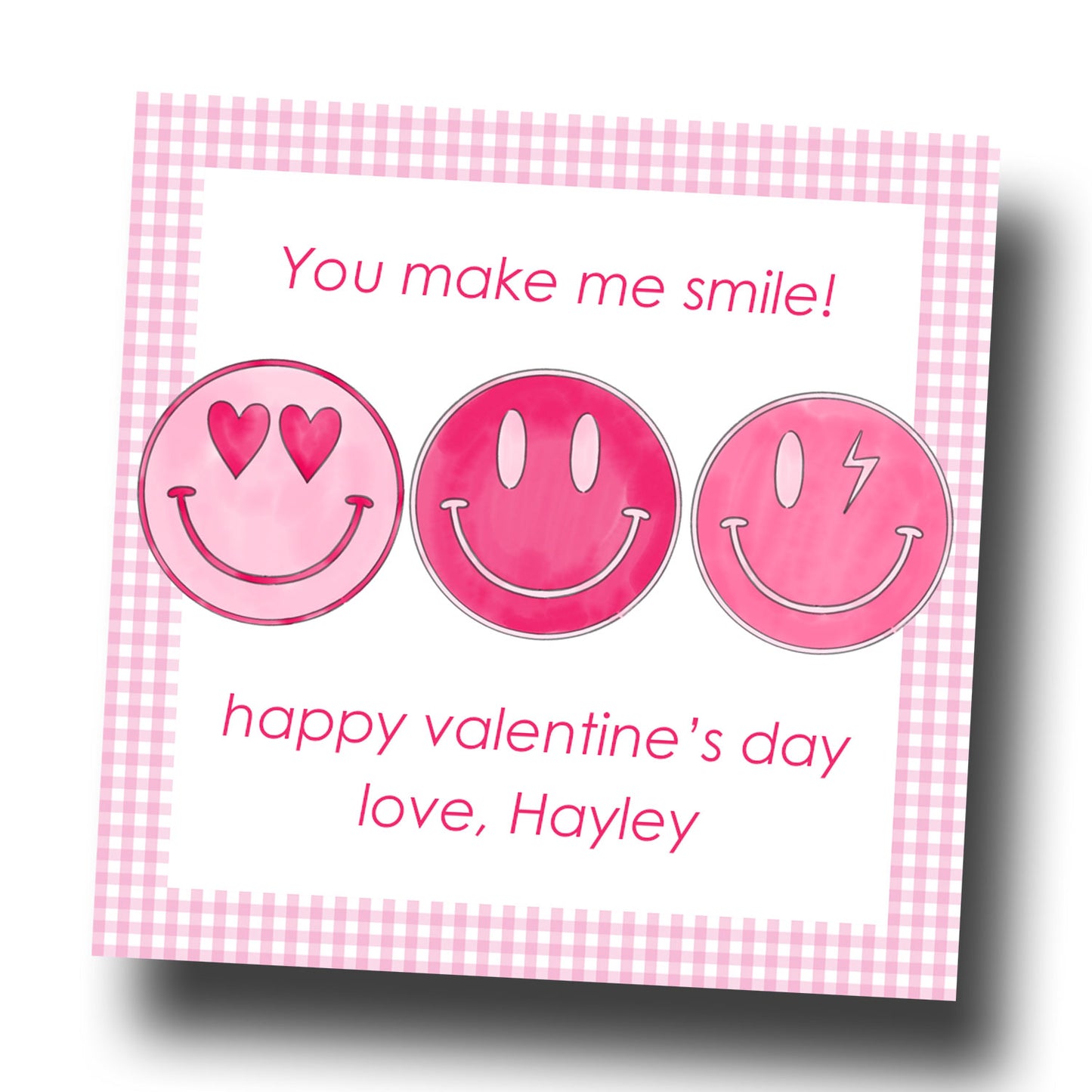 Valentine Tags & Stickers - Smiley Faces