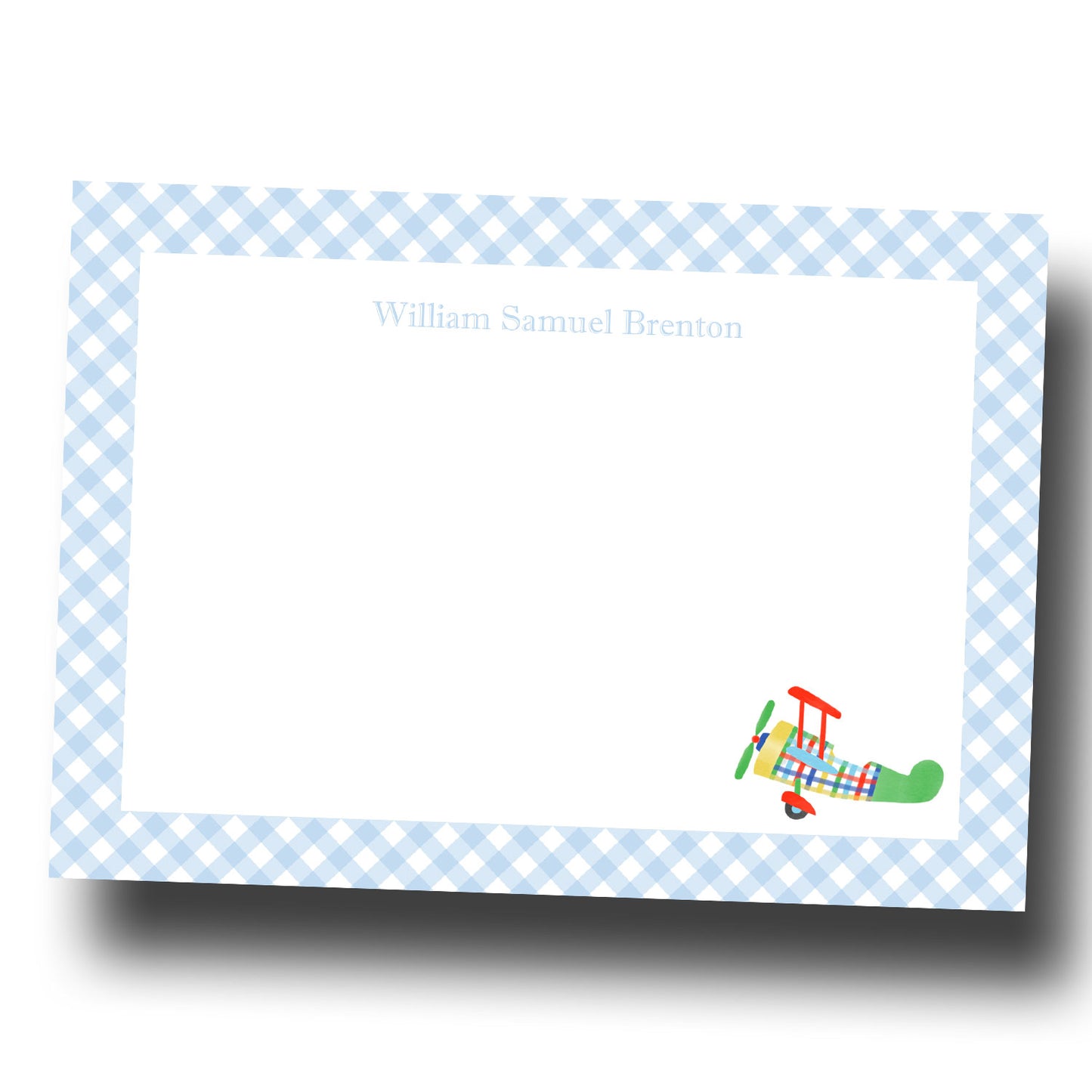 Personalized Note Cards - Airplane