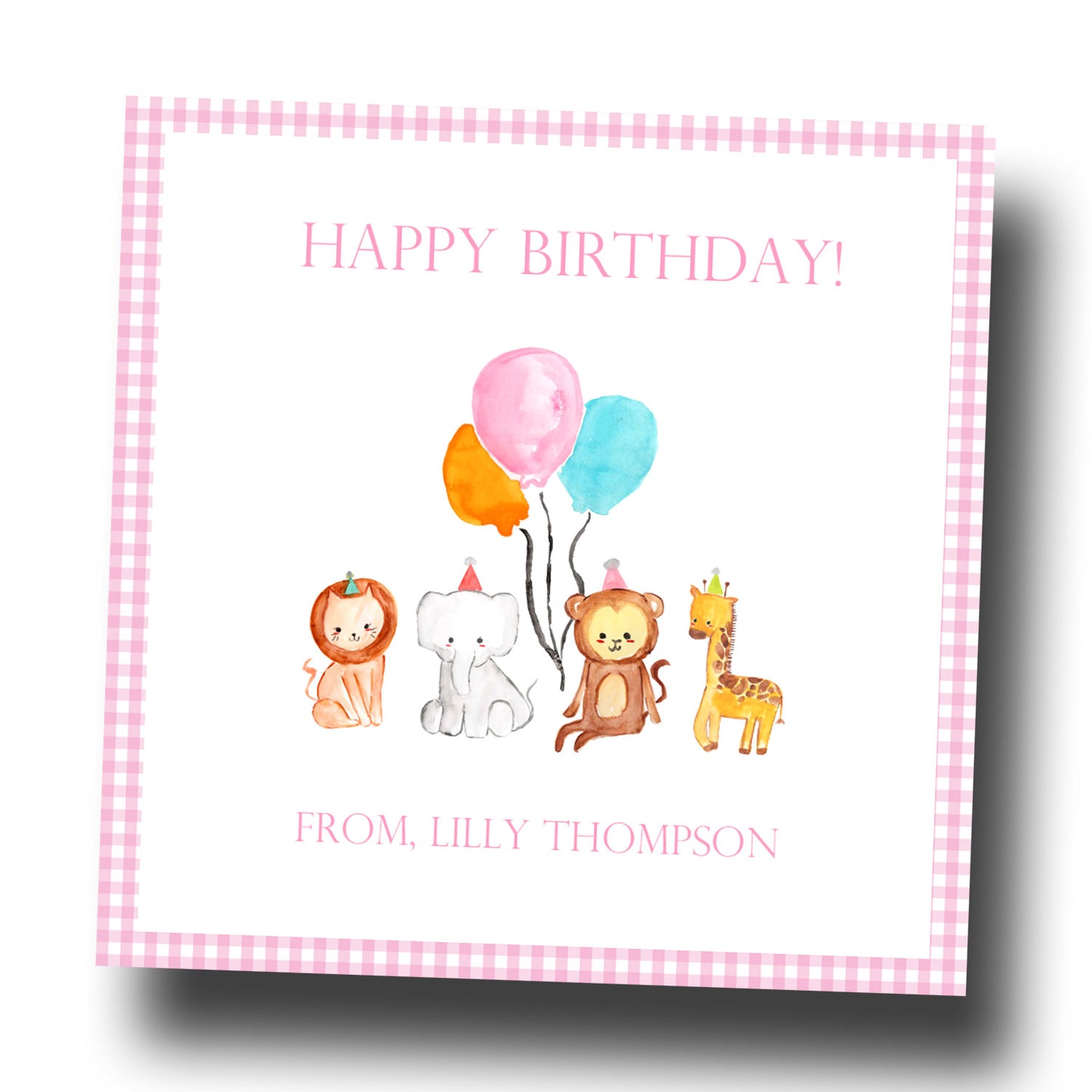 Birthday Gift Tags & Stickers - Party Animals