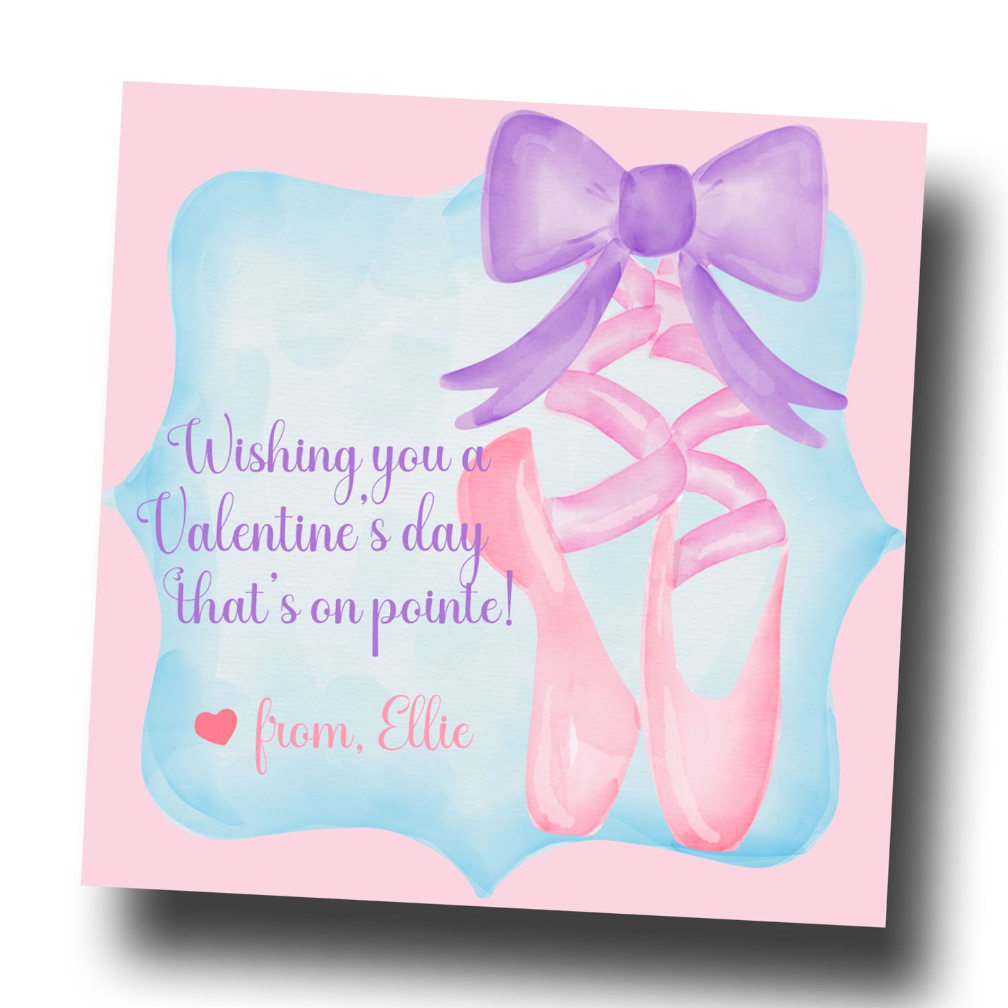 Valentine Tags & Stickers - Ballet