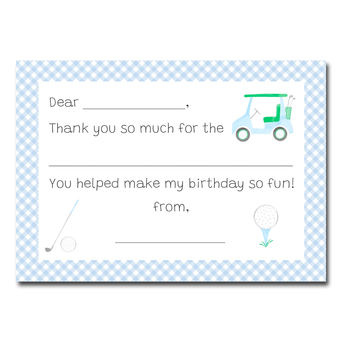 Thank You Notes, Golf