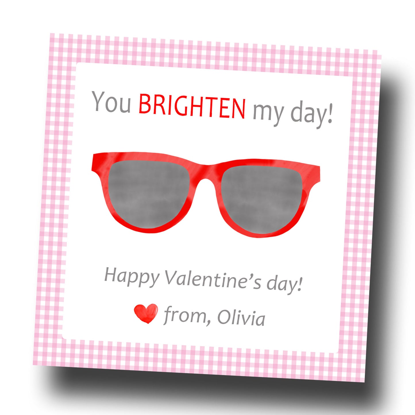 Valentine Tags & Stickers - Brighten my day