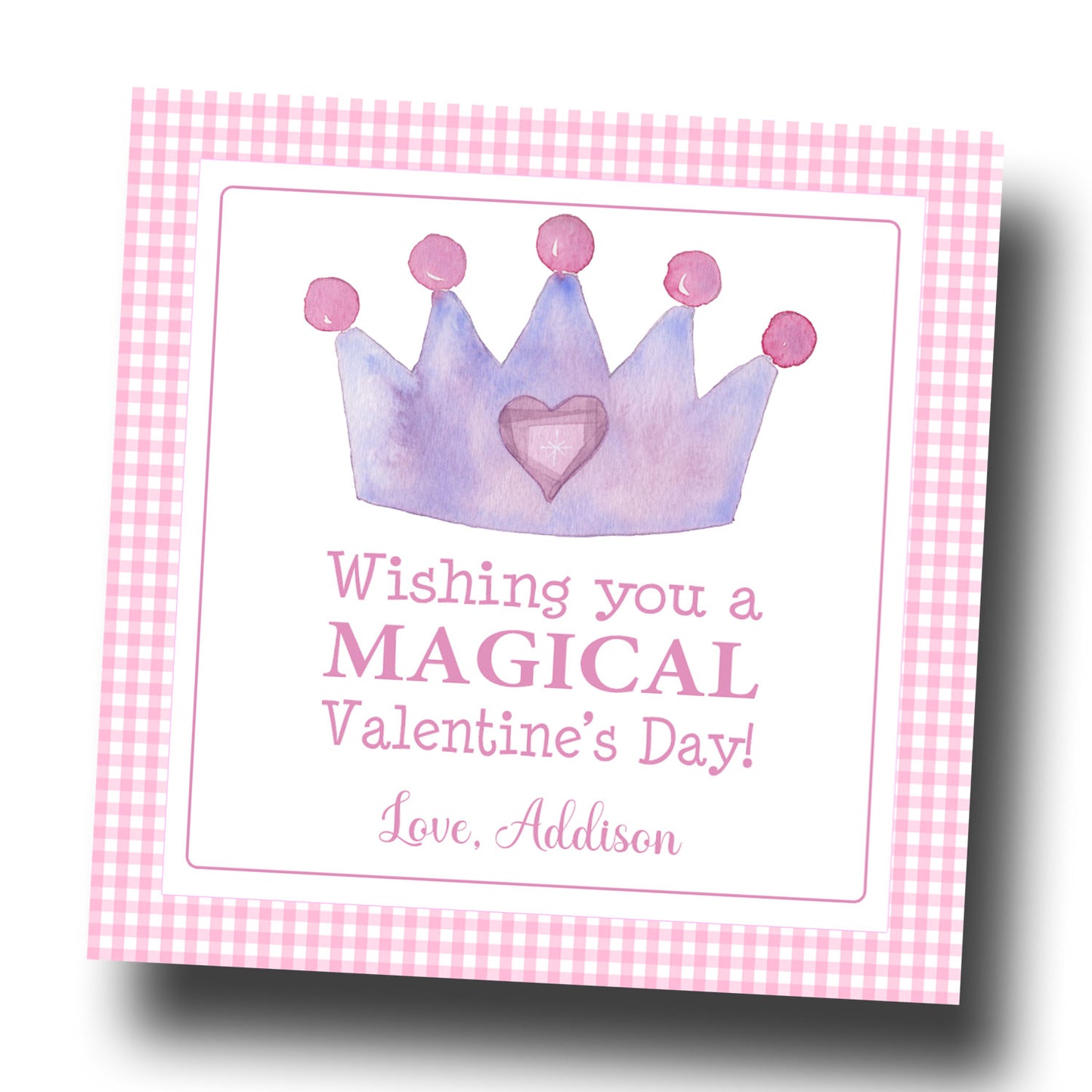 Valentine Tags & Stickers - Magical Crown