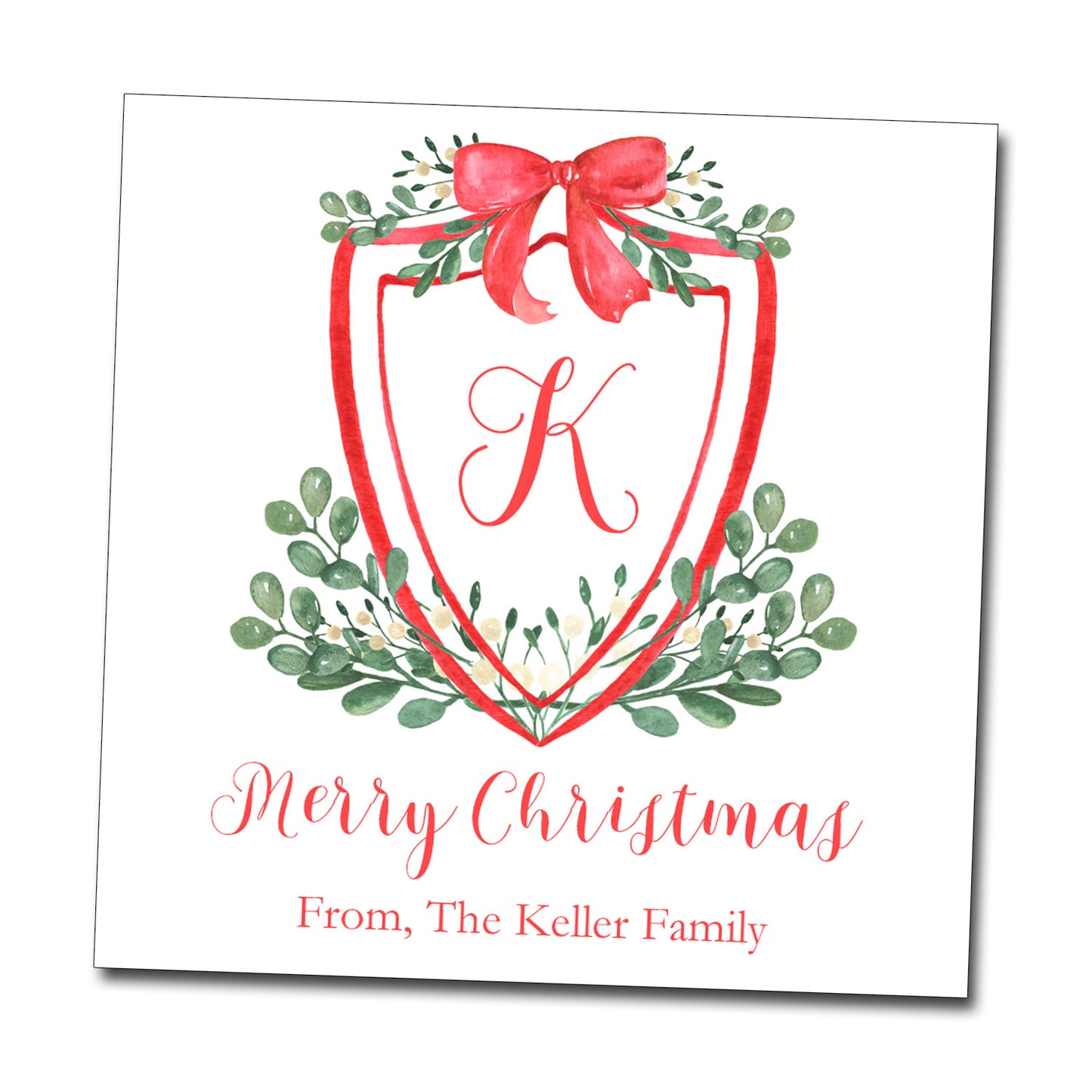 Gift Tags & Stickers - Monogram Crest