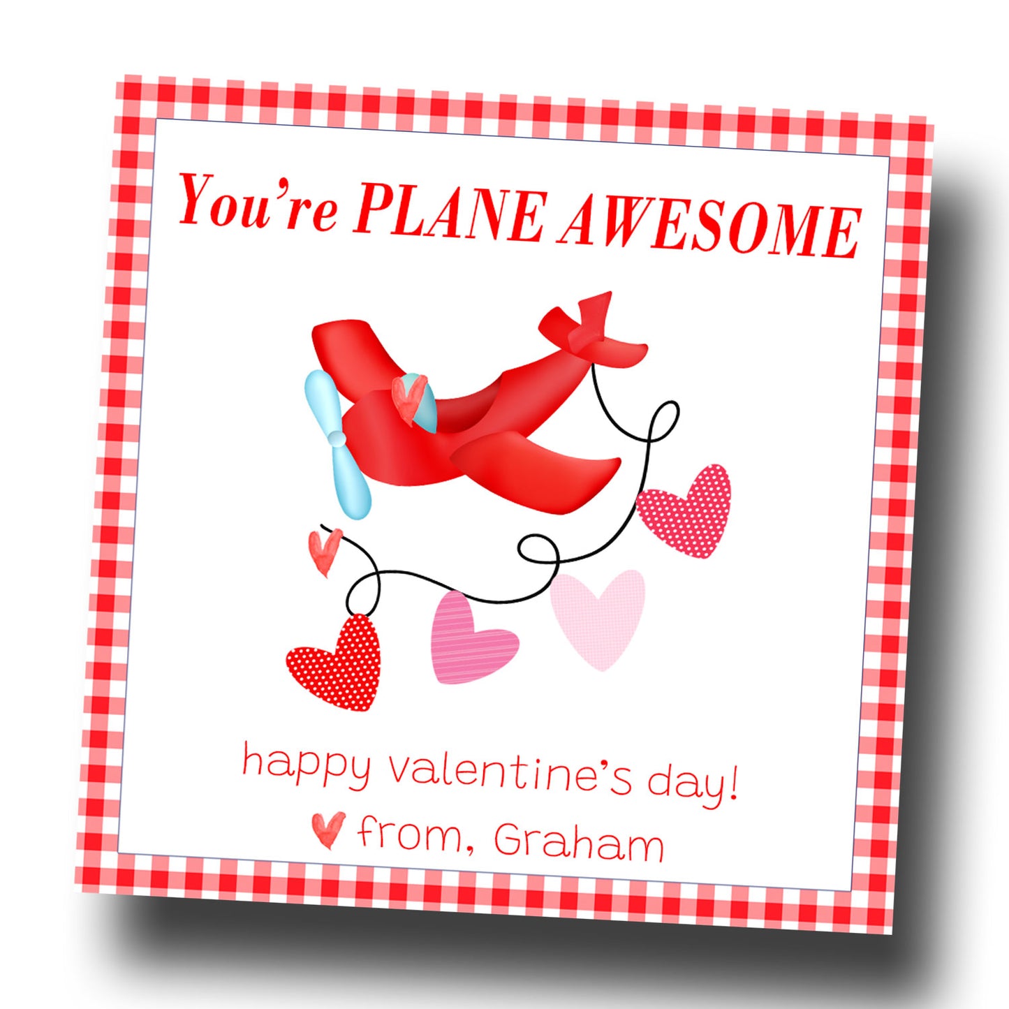 Valentine Tags & Stickers - Plane Awesome