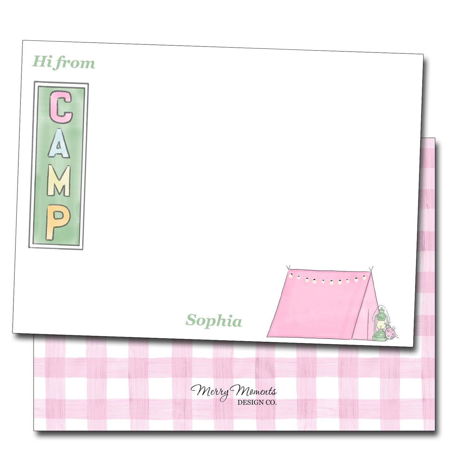 Personalized Note Cards - from Camp