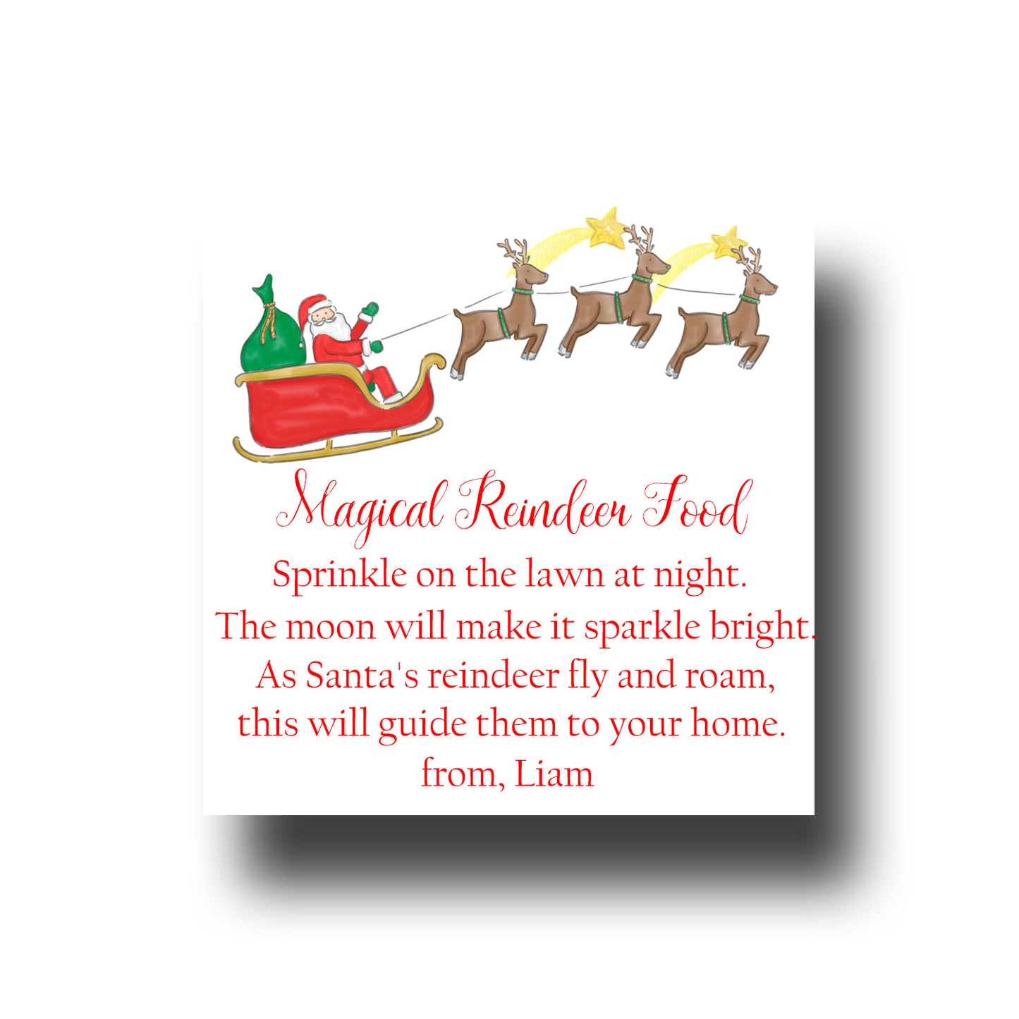 Gift Tags & Stickers - Reindeer Food