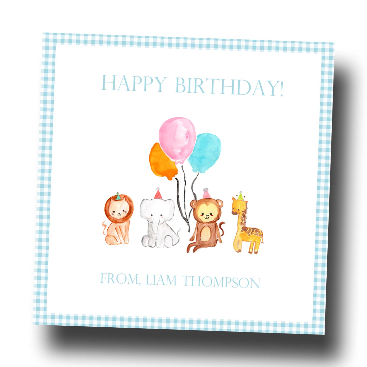 Birthday Gift Tags & Stickers - Party Animals