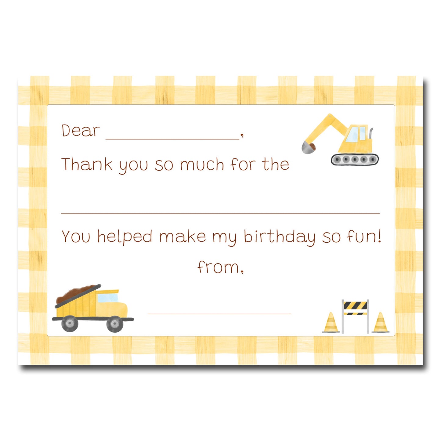 Thank You Notes, Construction