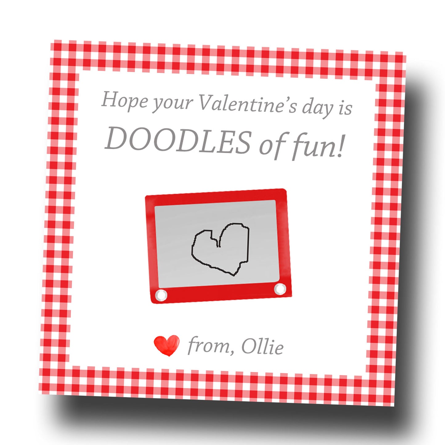 Valentine Tags & Stickers - Doodles