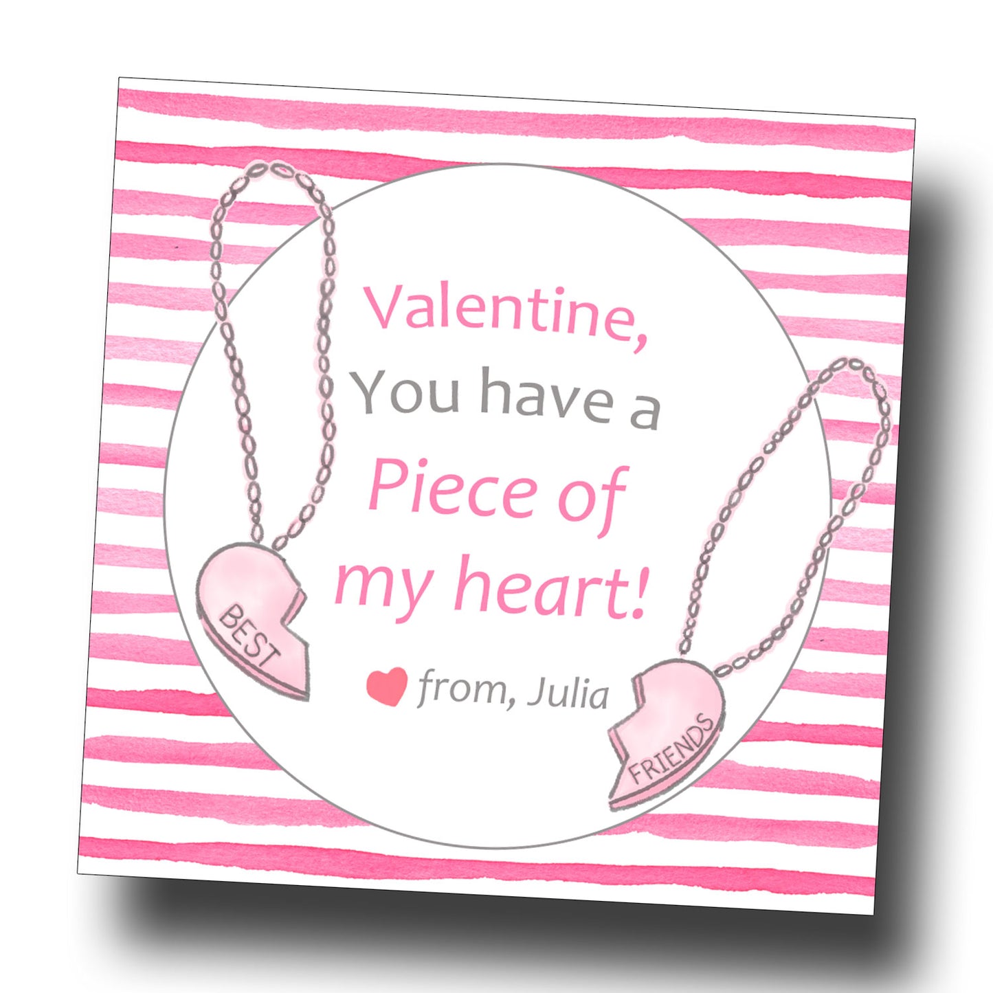 Valentine Tags & Stickers - Locket
