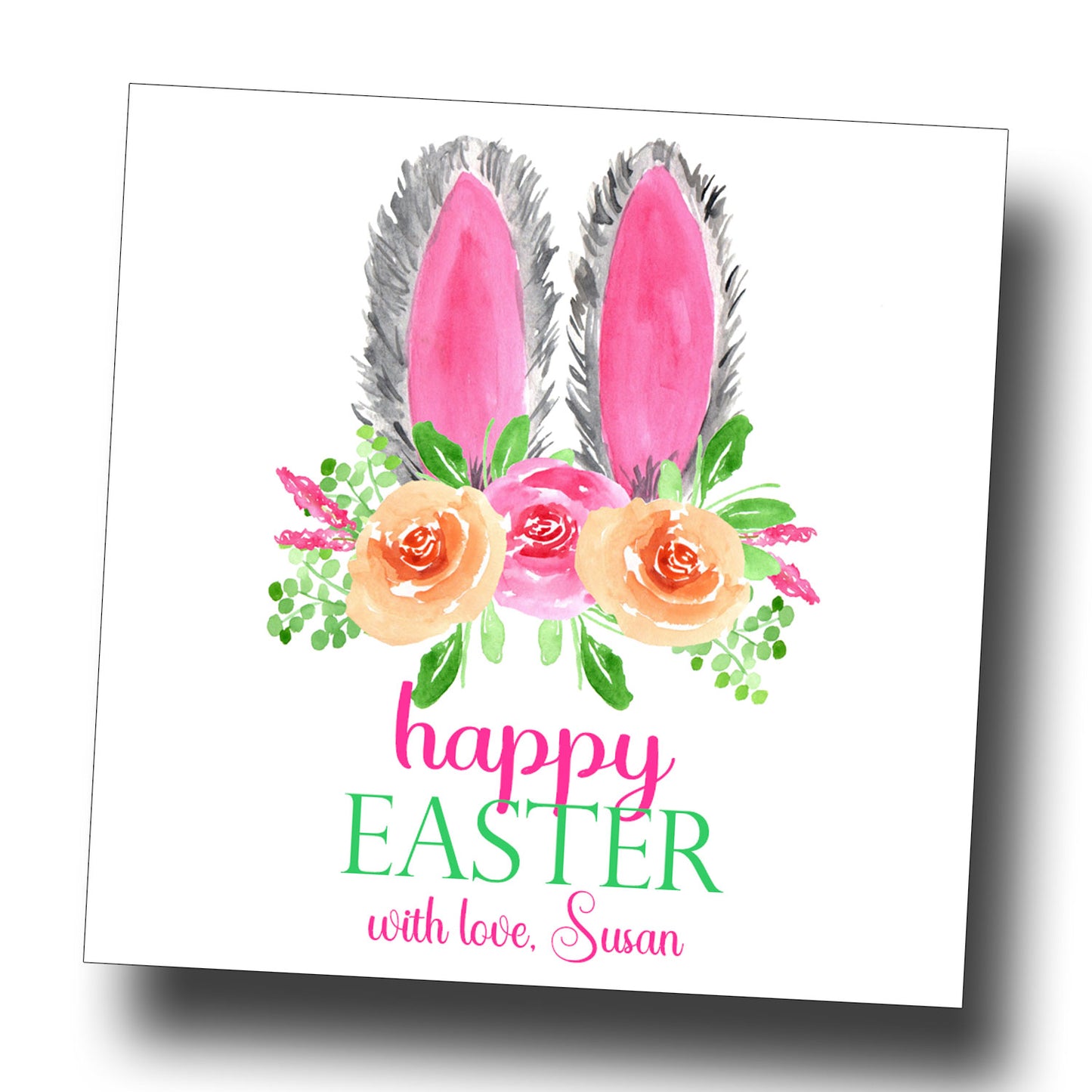 Easter Tags & Stickers - Bunny Ears