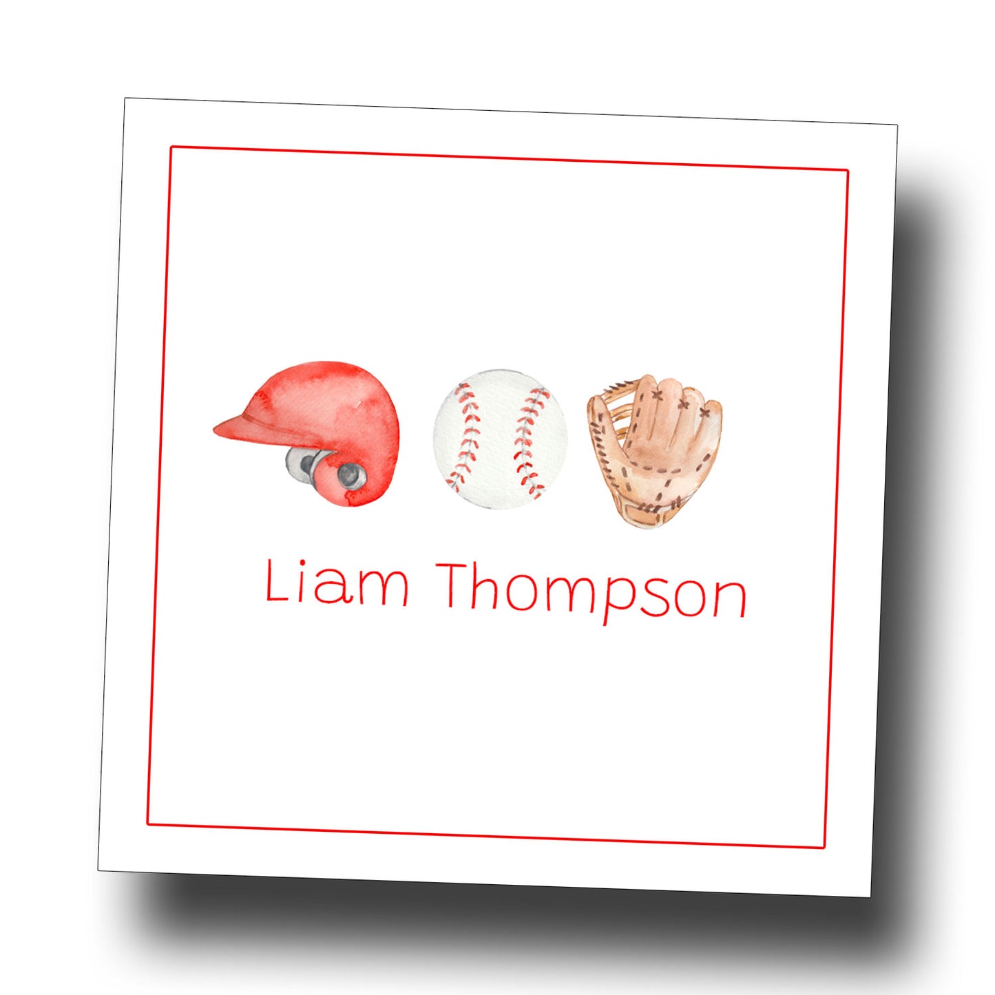 Personalized Enclosure Cards - Baseball