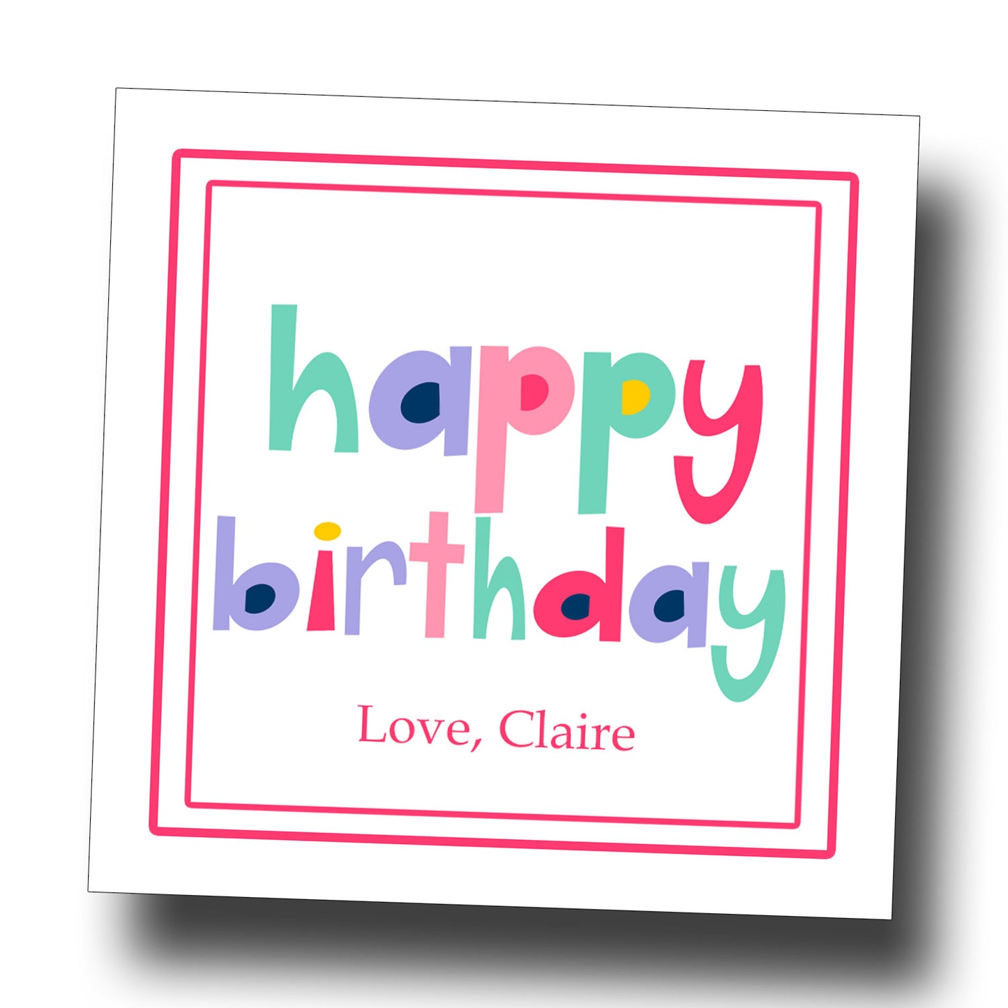 Birthday Gift Tags & Stickers - Fun Font