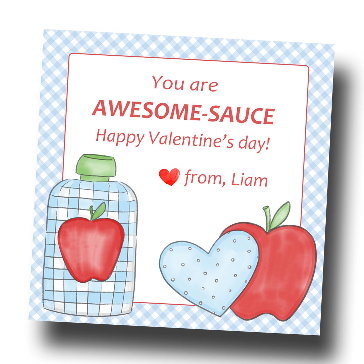 Valentine Tags & Stickers - Applesauce