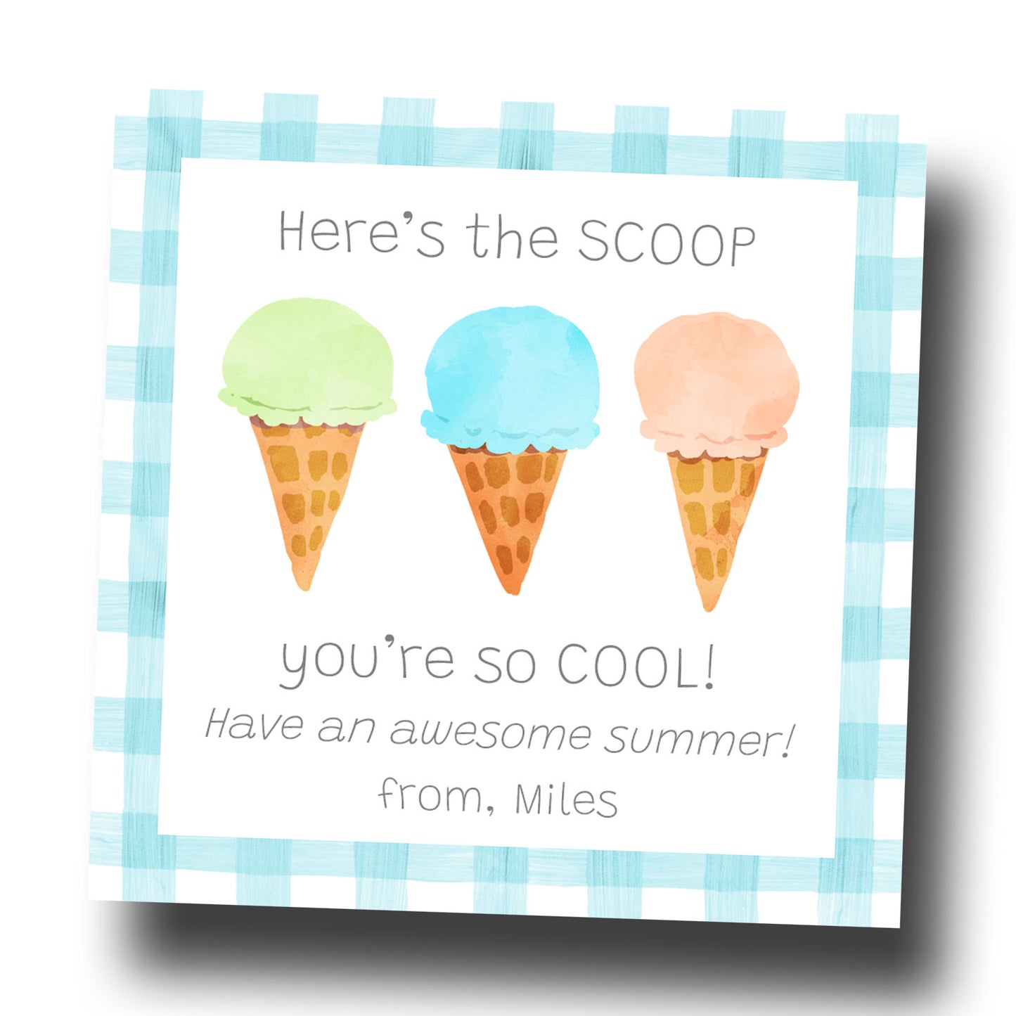 Gift Tags & Stickers - Ice Cream Scoop
