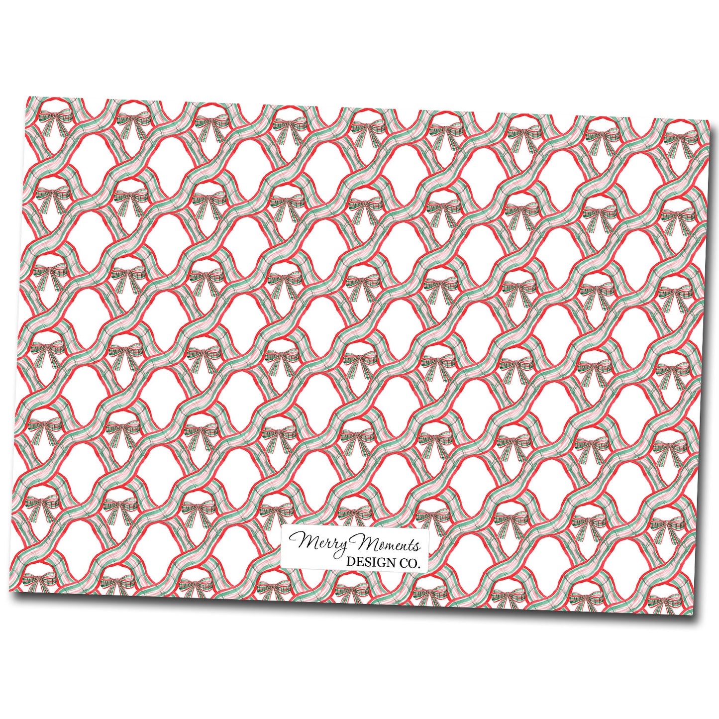 Christmas Cards - Pretty Plaid Bow