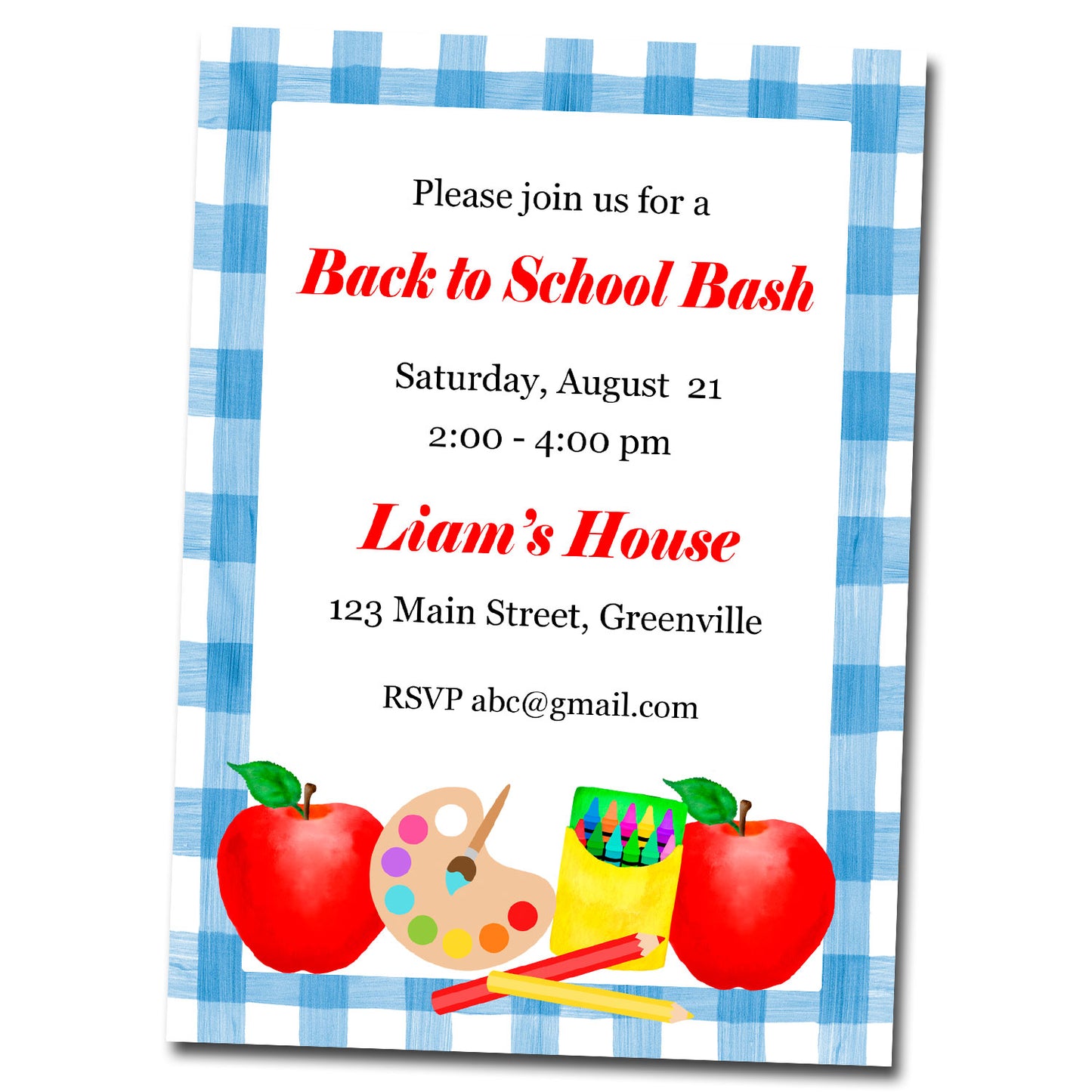 Back to School Invitations