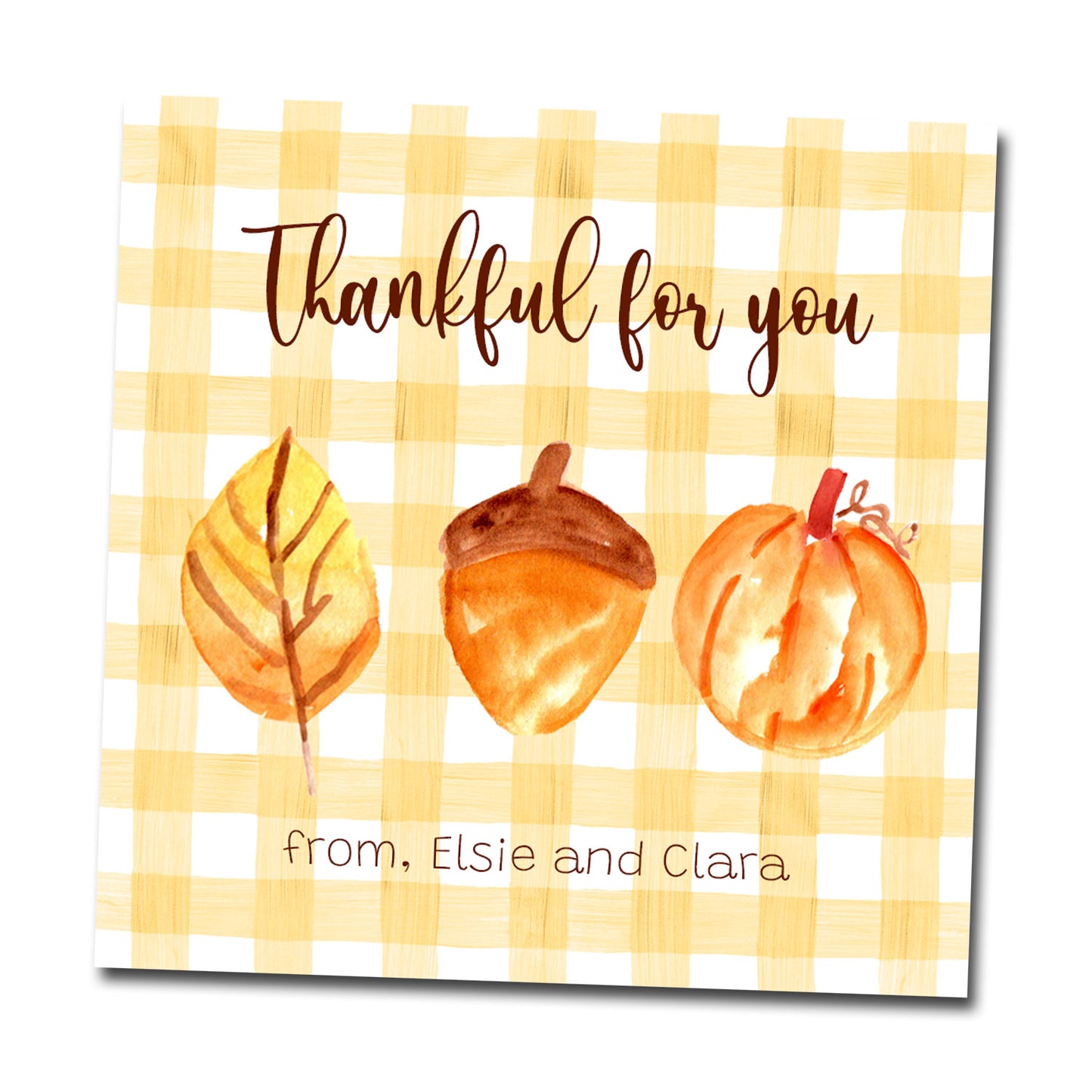 Thanksgiving Gift Tags & Stickers - Thankful for you