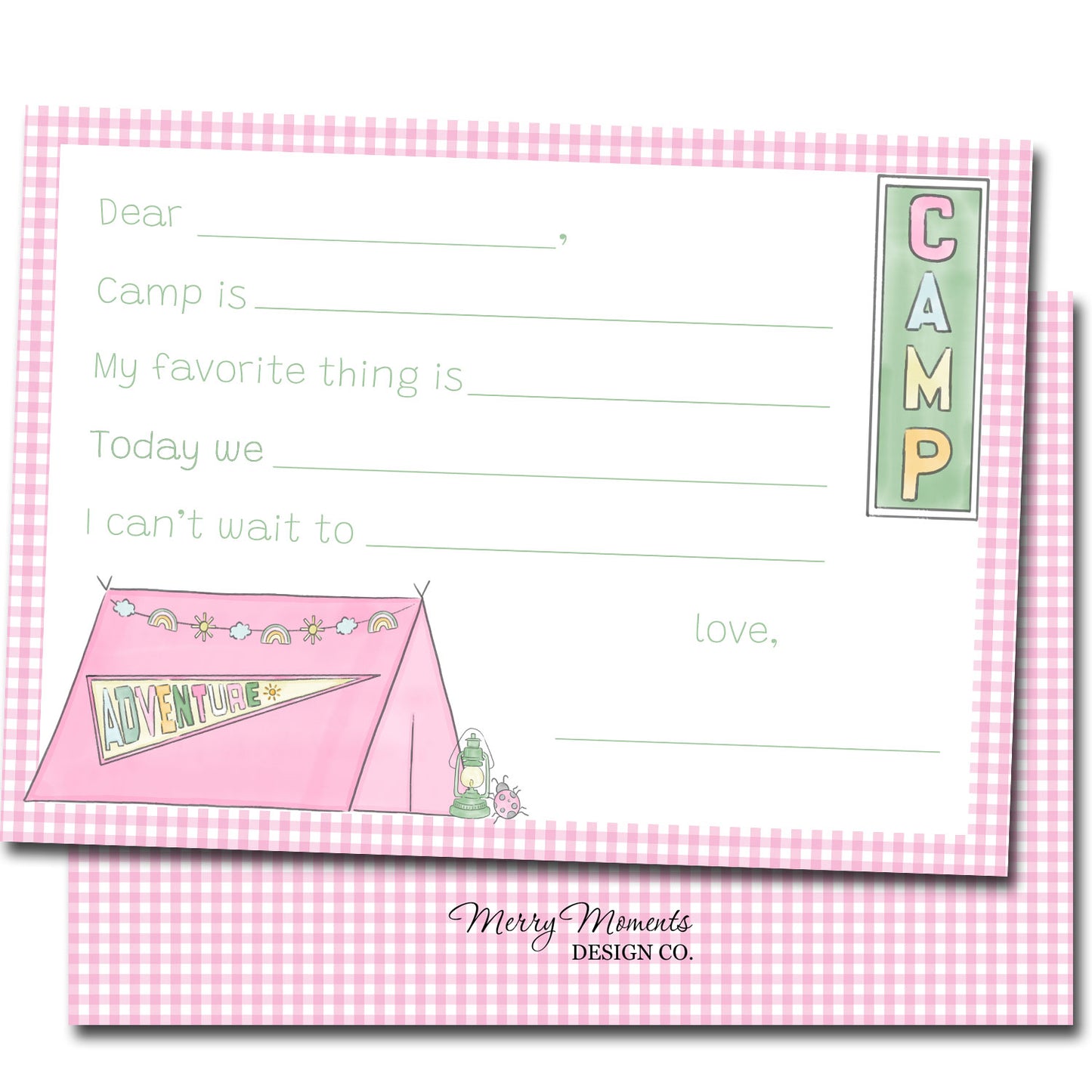 Personalized Note Cards - from Camp