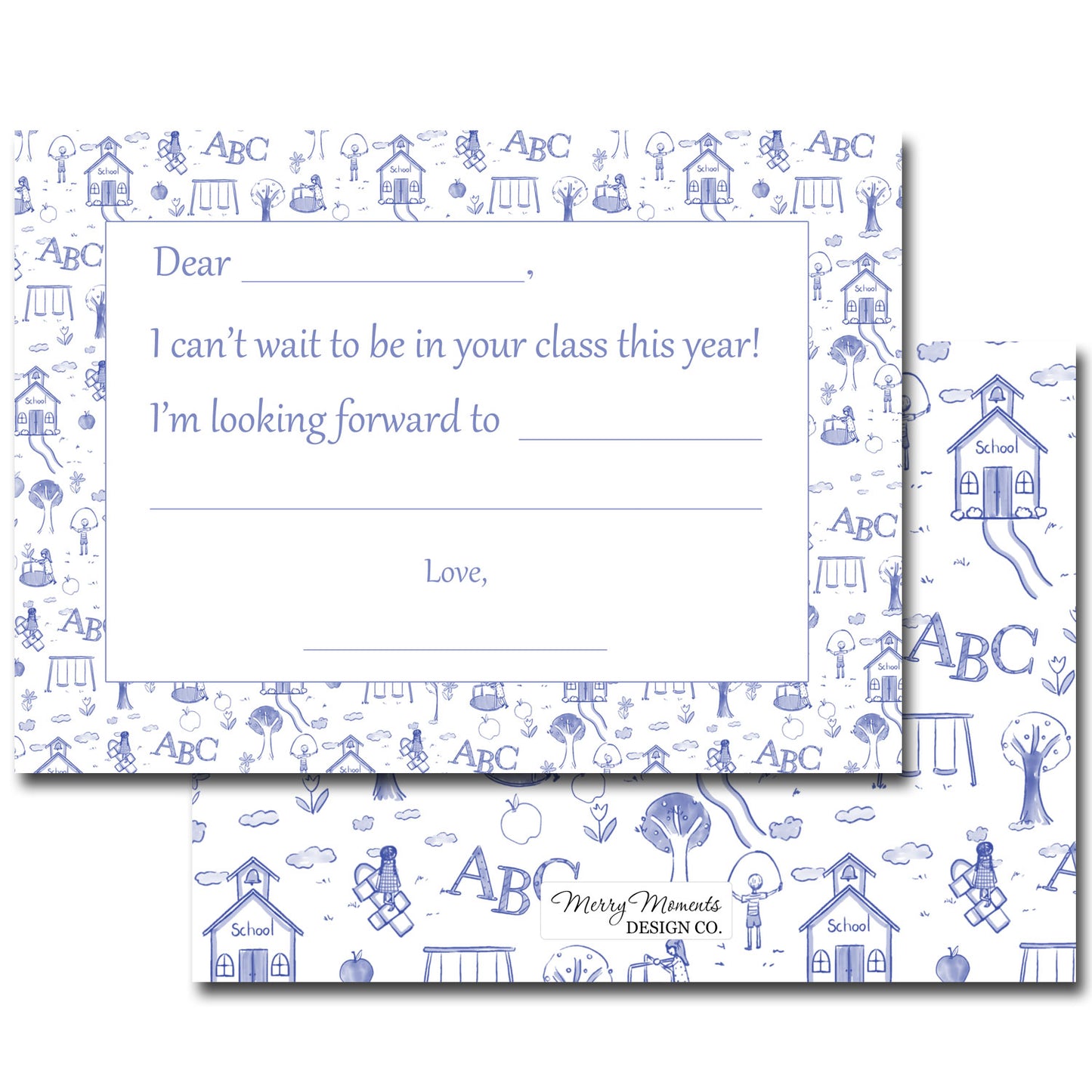 Meet the Teacher Note Cards - Fill in the Blank
