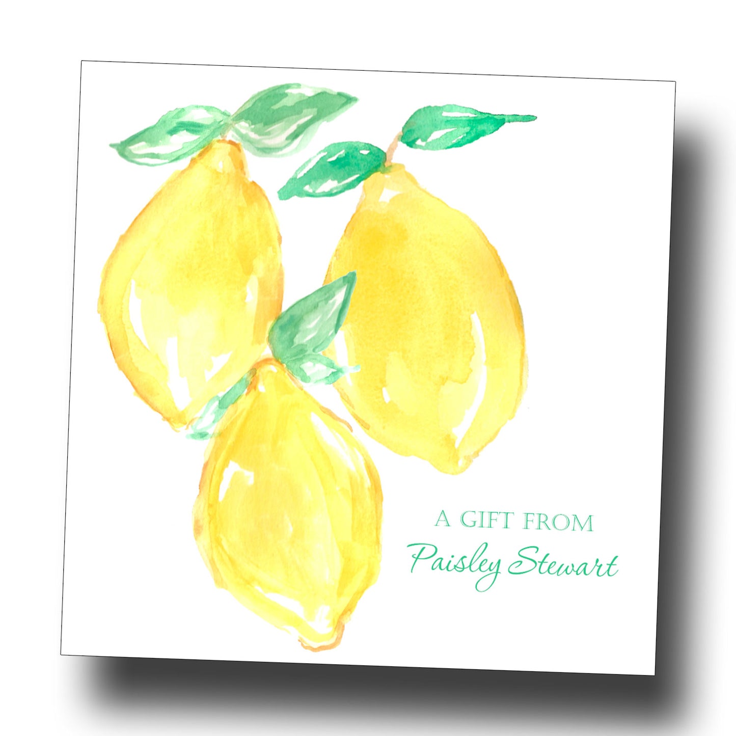 Personalized Enclosure Cards - Lemons