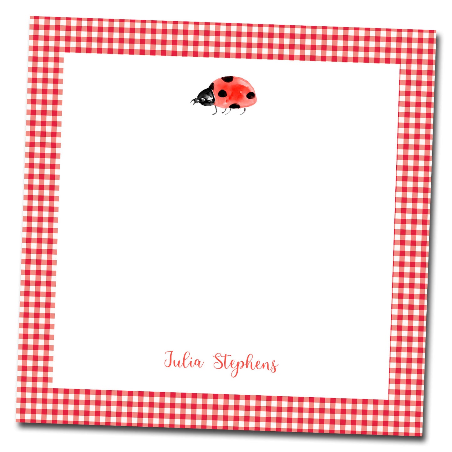 Personalized Notepad - Ladybug