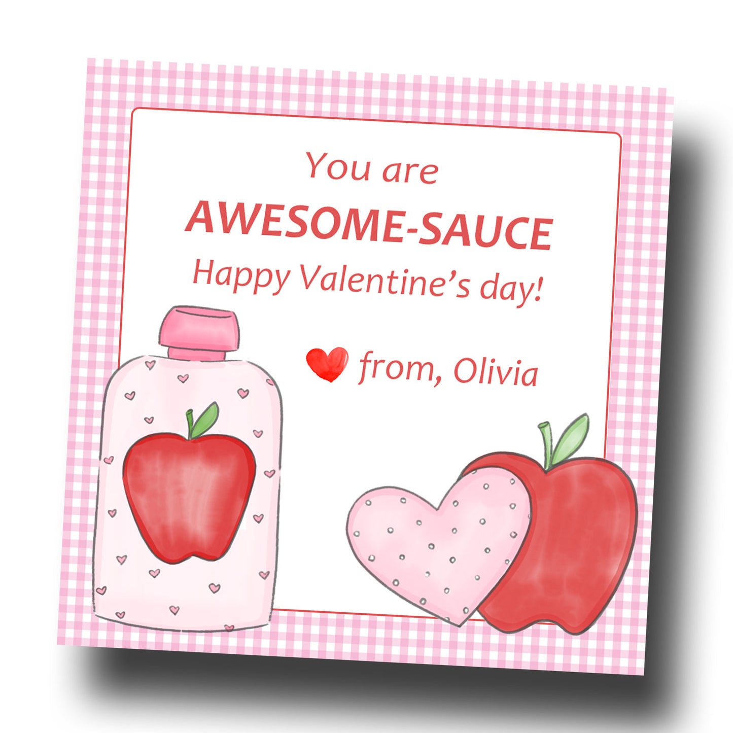 Valentine Tags & Stickers - Applesauce